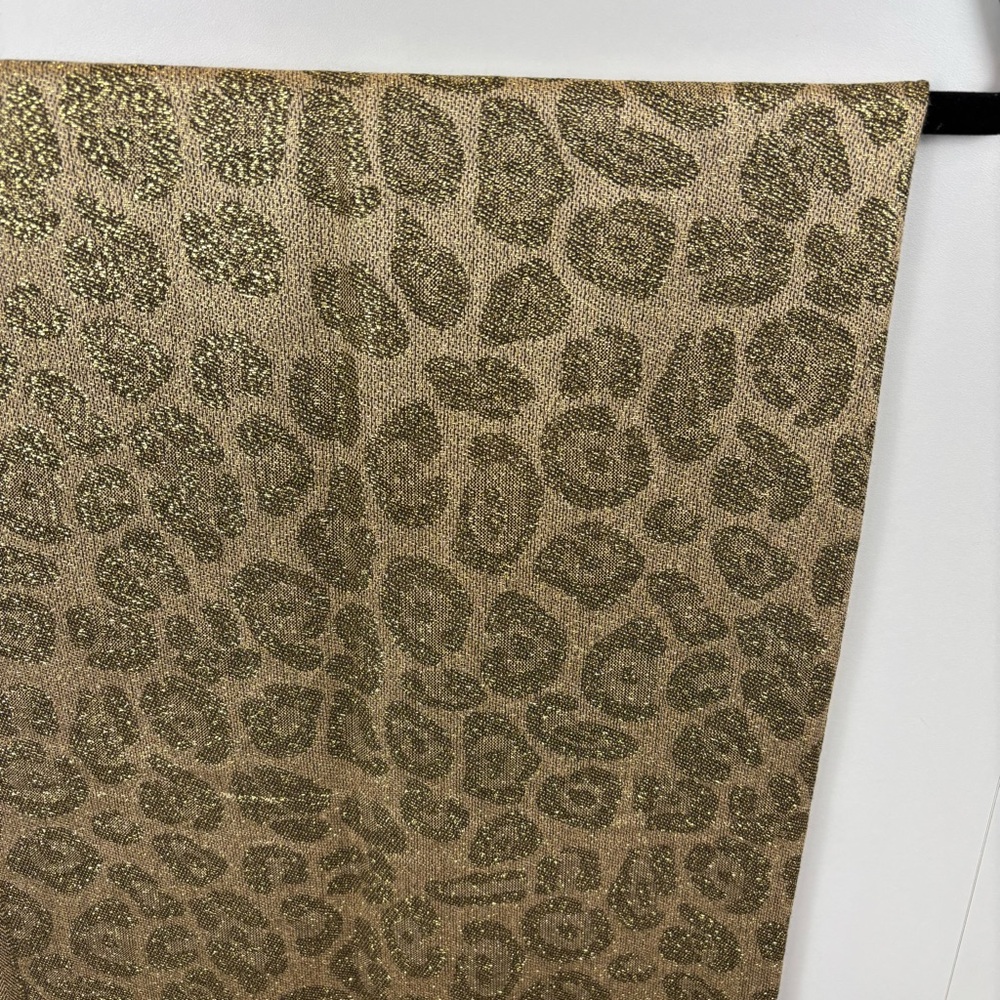 NWT Gold Wrap Shawl Leopard Cheetah Animal Print Shiny Glam Holiday Christmas - Picture 3 of 5